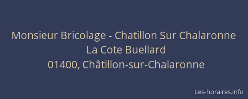 Monsieur Bricolage - Chatillon Sur Chalaronne
