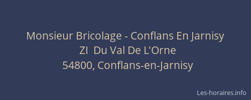 Monsieur Bricolage - Conflans En Jarnisy