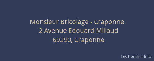 Monsieur Bricolage - Craponne