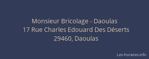 Monsieur Bricolage - Daoulas