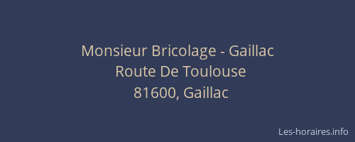 Monsieur Bricolage - Gaillac