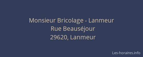 Monsieur Bricolage - Lanmeur