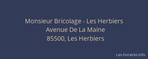 Monsieur Bricolage - Les Herbiers