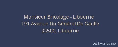 Monsieur Bricolage - Libourne