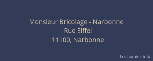 Monsieur Bricolage - Narbonne