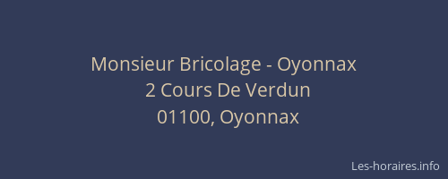 Monsieur Bricolage - Oyonnax