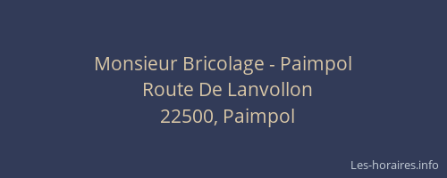 Monsieur Bricolage - Paimpol