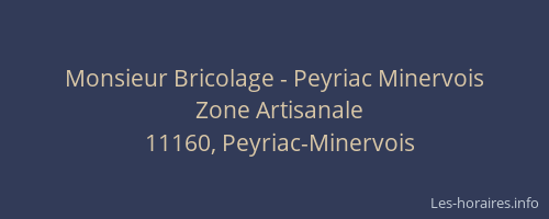 Monsieur Bricolage - Peyriac Minervois