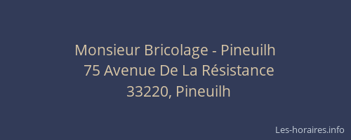 Monsieur Bricolage - Pineuilh