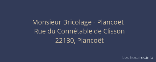 Monsieur Bricolage - Planco&euml;t