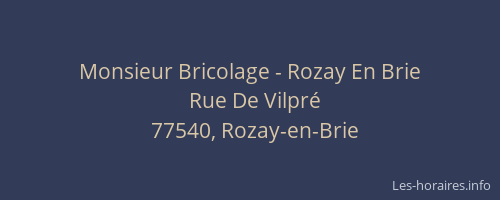 Monsieur Bricolage - Rozay En Brie