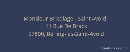 Monsieur Bricolage - Saint Avold