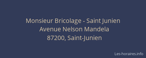 Monsieur Bricolage - Saint Junien