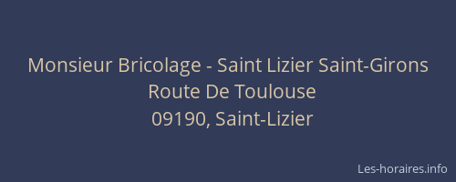 Monsieur Bricolage - Saint Lizier Saint-Girons