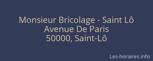 Monsieur Bricolage - Saint Lô