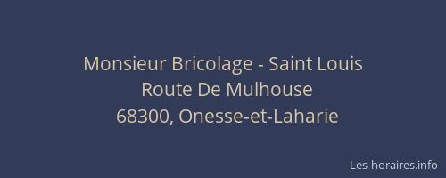 Monsieur Bricolage - Saint Louis