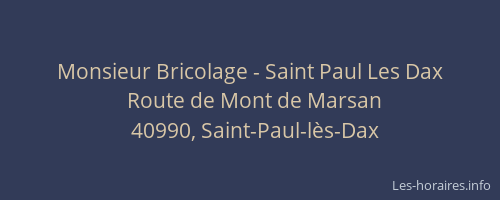 Monsieur Bricolage - Saint Paul Les Dax