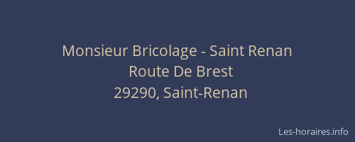 Monsieur Bricolage - Saint Renan