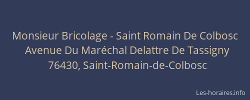 Monsieur Bricolage - Saint Romain De Colbosc