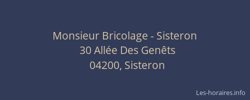 Monsieur Bricolage - Sisteron