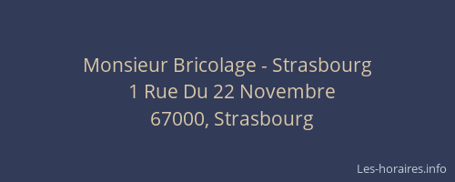 Monsieur Bricolage - Strasbourg