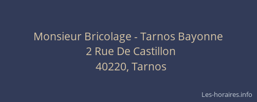 Monsieur Bricolage - Tarnos Bayonne