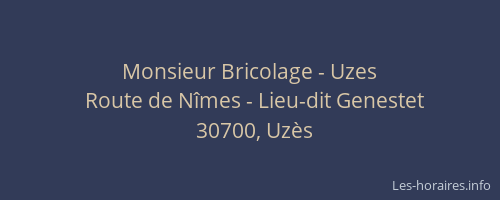 Monsieur Bricolage - Uzes