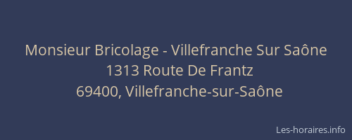 Monsieur Bricolage - Villefranche Sur Saône