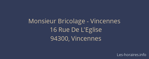 Monsieur Bricolage - Vincennes