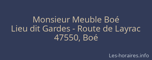 Monsieur Meuble Boé