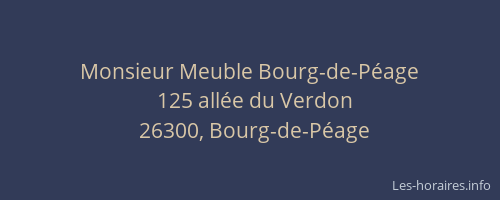 Monsieur Meuble Bourg-de-P&eacute;age