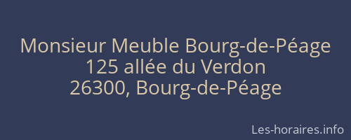 Monsieur Meuble Bourg-de-Péage