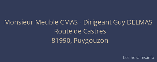 Monsieur Meuble CMAS - Dirigeant Guy DELMAS