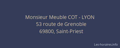 Monsieur Meuble COT - LYON