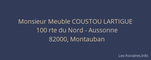 Monsieur Meuble COUSTOU LARTIGUE