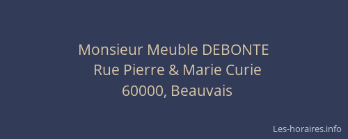 Monsieur Meuble DEBONTE