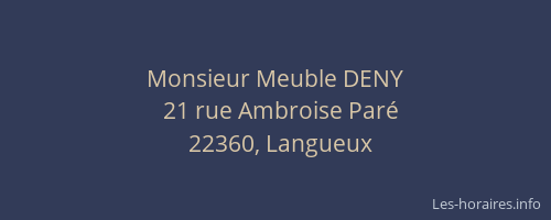 Monsieur Meuble DENY
