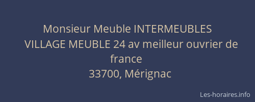 Monsieur Meuble INTERMEUBLES
