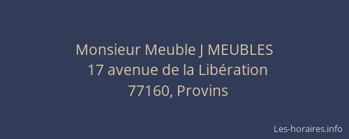 Monsieur Meuble J MEUBLES