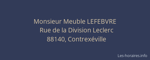 Monsieur Meuble LEFEBVRE