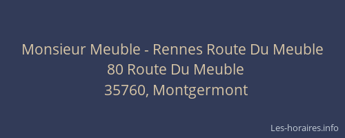 Monsieur Meuble - Rennes Route Du Meuble