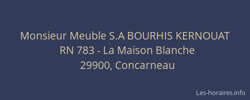 Monsieur Meuble S.A BOURHIS KERNOUAT