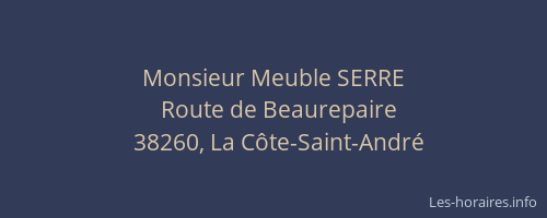 Monsieur Meuble SERRE