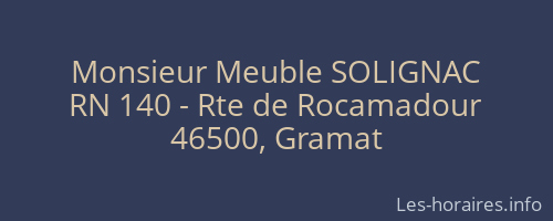 Monsieur Meuble SOLIGNAC