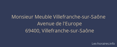 Monsieur Meuble Villefranche-sur-Saône