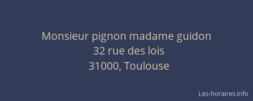 Monsieur pignon madame guidon