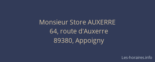 Monsieur Store AUXERRE