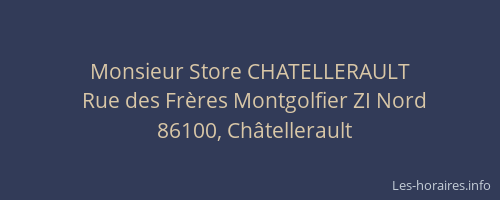 Monsieur Store CHATELLERAULT
