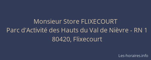 Monsieur Store FLIXECOURT