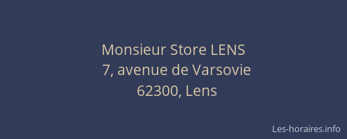 Monsieur Store LENS